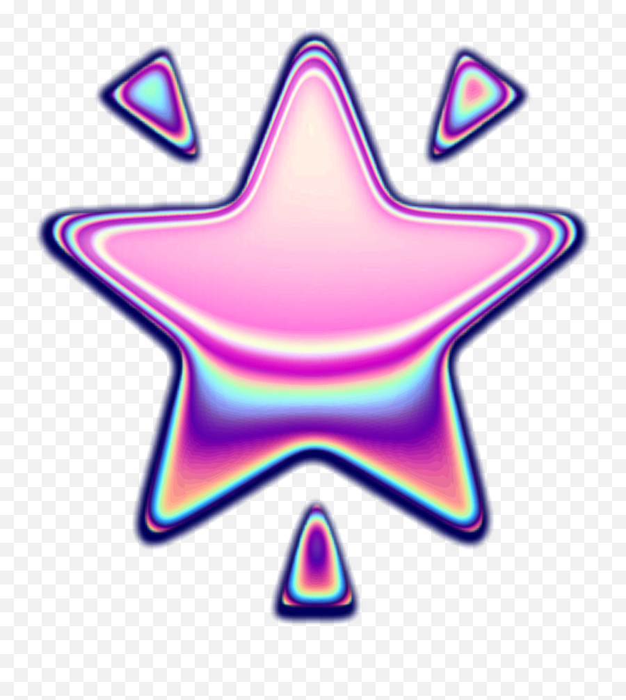 Holo Holographic Stars Star Sticker - Holographic Star Emoji,Vaporwave Emoji