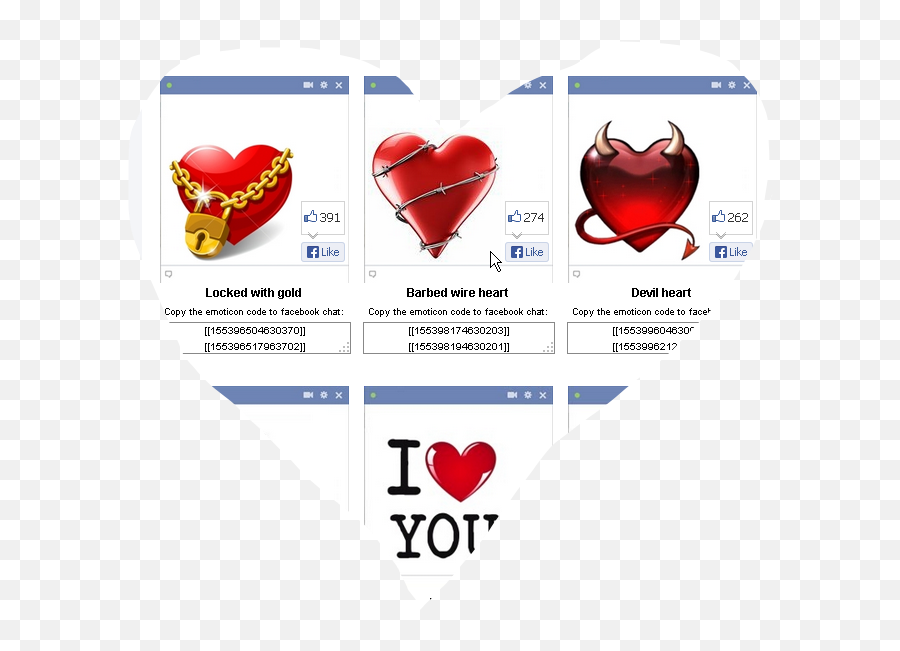 Heart Touching Fb Codes Love Emoticons Smileys And Quotes - Devil Heart Emoji,I Love You Emoticons