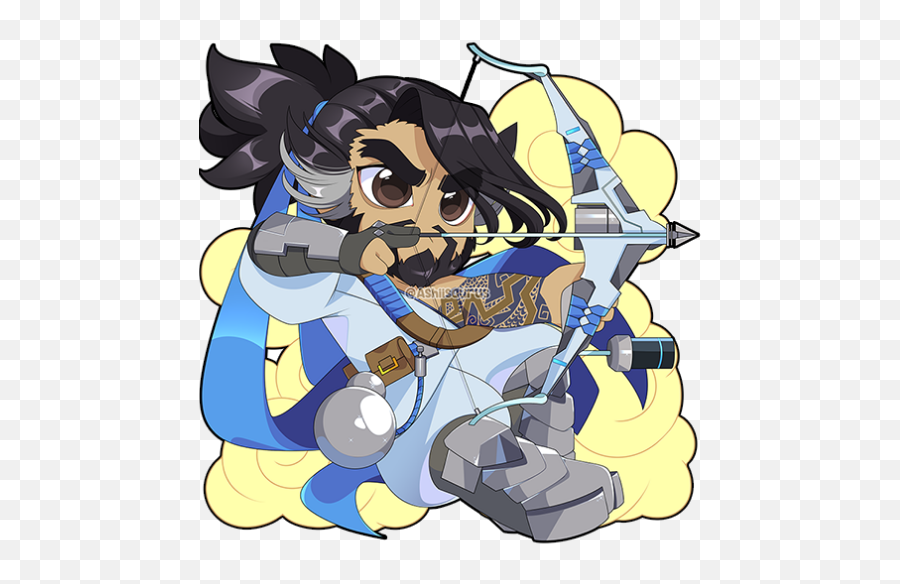 Overwatch Hanzo Hanzoshimada Sticker - Fictional Character Emoji,Hanzo Emoji Set