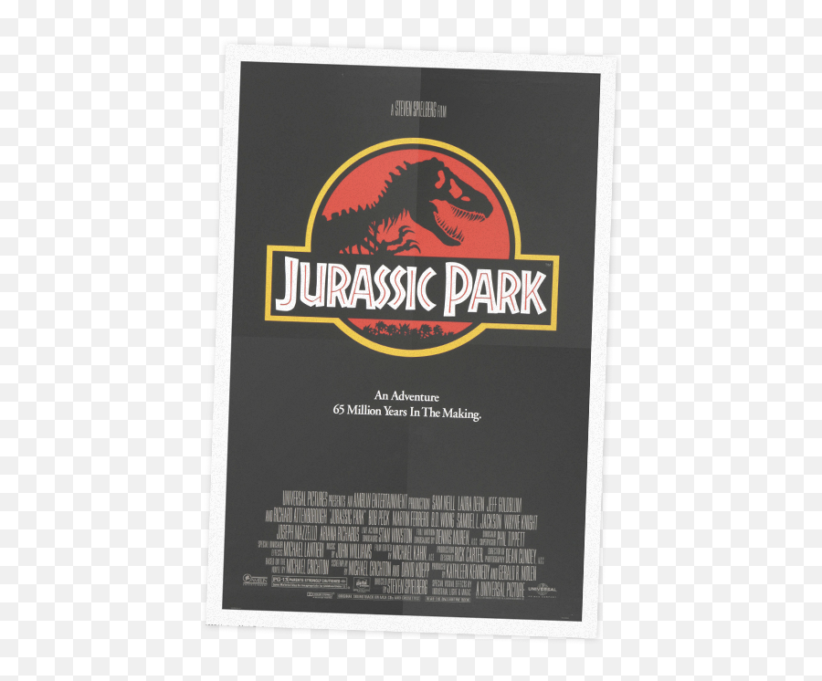 Iconic Movie Poster Typography - Jurassic Park 1993 Poster Emoji,Typography With Neutral Emotion