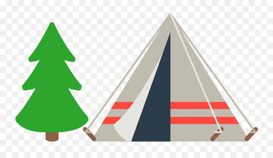 Camping Emoji - Camping Emoji Transparent Background,Christmas Tree Emoji
