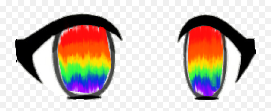 Rainbow Gacha Eyes Transparent Clipart - Gacha Life Eyes Transparent Background Png Emoji,Eyes Eyes Rainbow Emoji