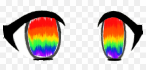 Rainbow Gacha Eyes Transparent Clipart - Gacha Life Eyes Transparent Background Png Emoji,Eyes Eyes Rainbow Emoji