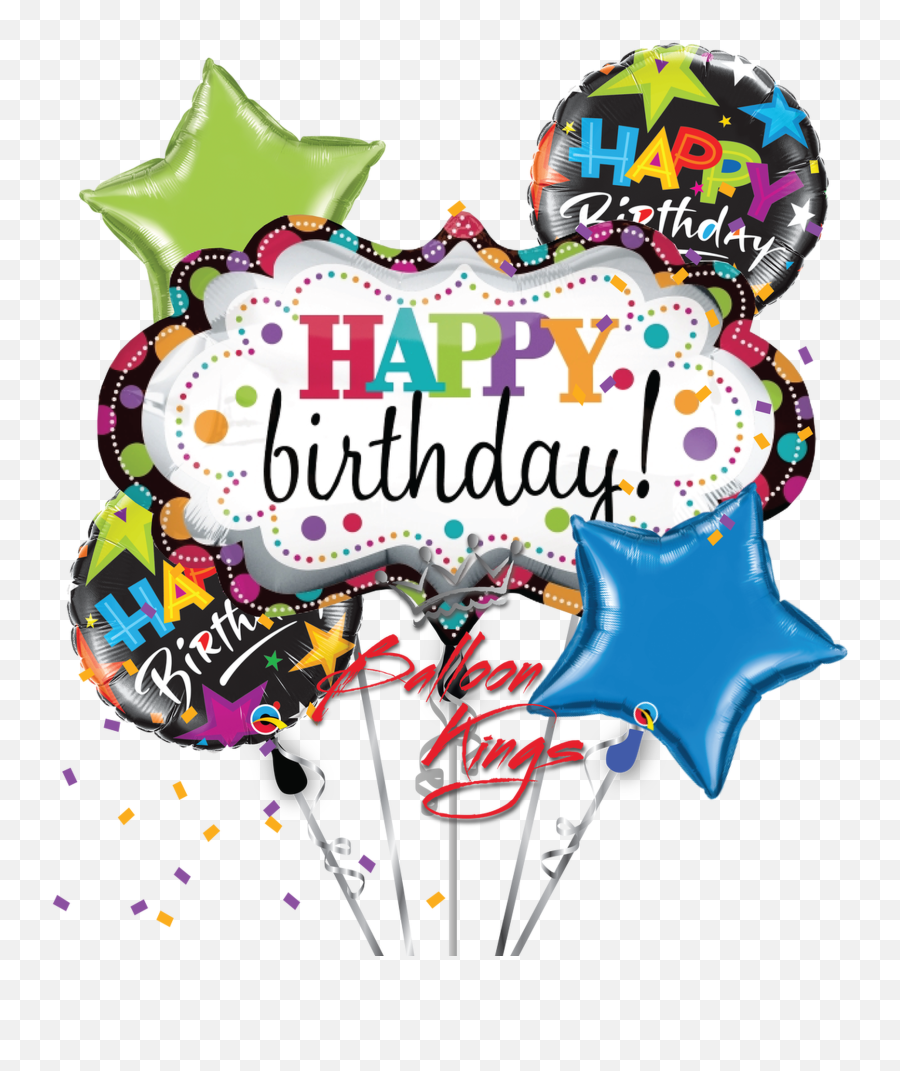 Happy Birthday Marquee Bouquet - Happy Birthday Balloons Bouquet Emoji,Emoticons Shape Balloon 33631