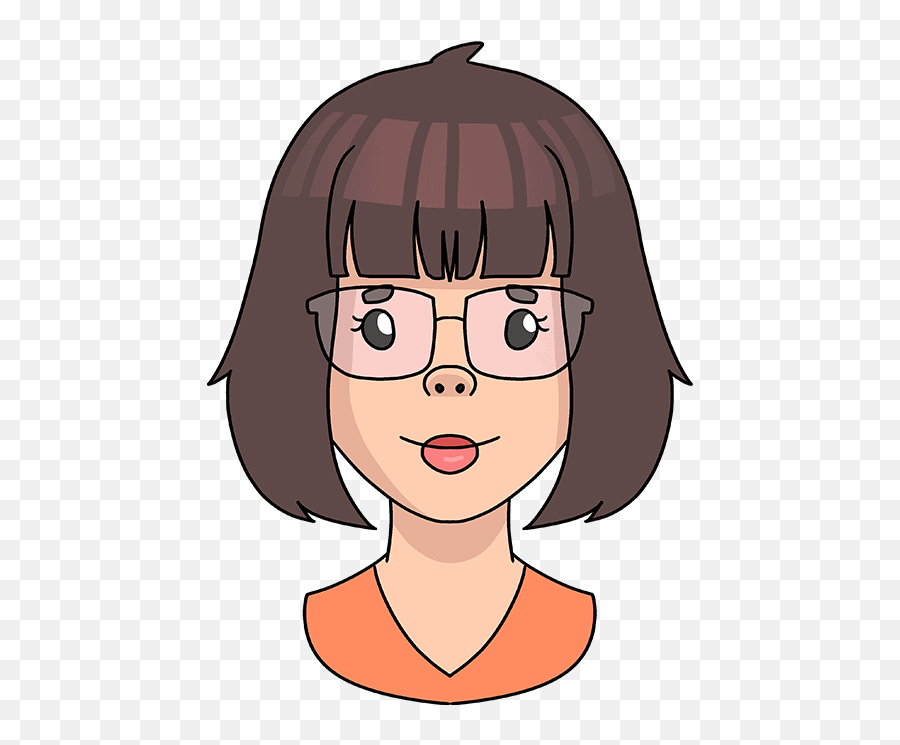 How To Draw A Girl With Glasses - Draw Girl With Glasses Simple Emoji,How To Draw Cartoon Female Faces Emotions