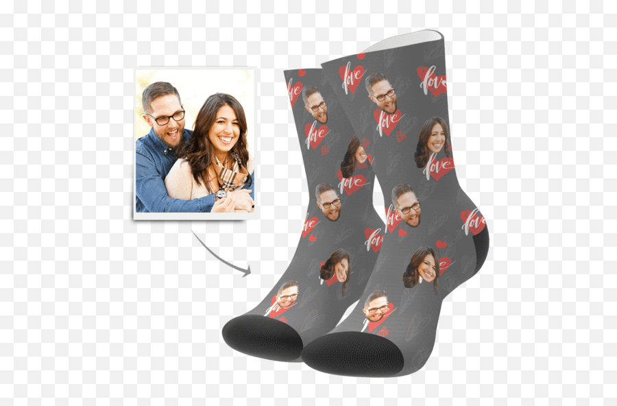 Face Socks Custom Face Socks - Fictional Character Emoji,Girls Emoji Knee Socks