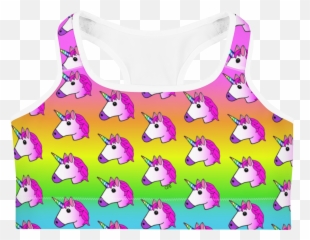 Unicorn Sports Bra - Unicorn Sports Bra Emoji,Iphone Unicorn Emoji