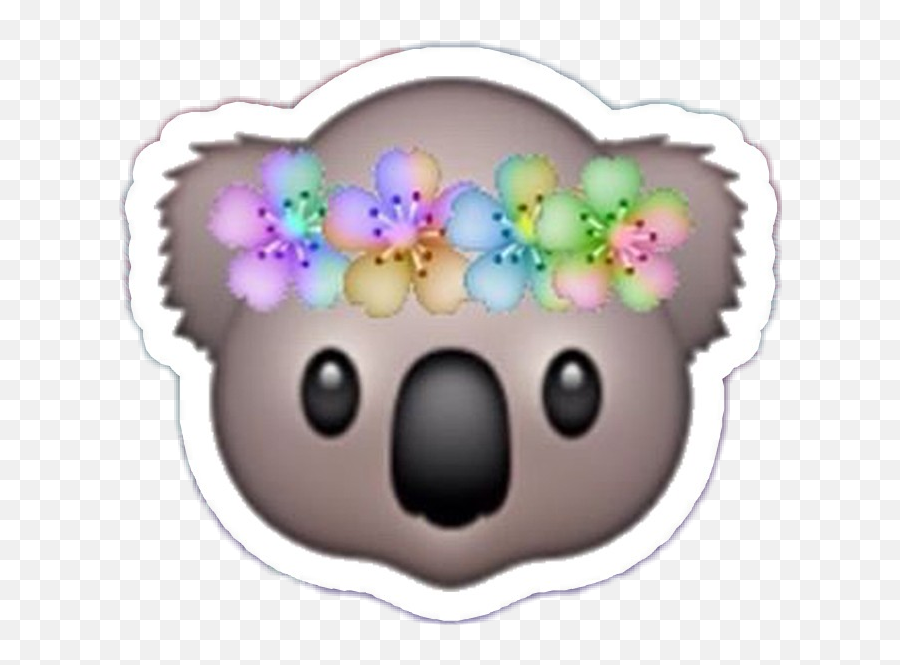 Koala Emoji Cute Kawaii Sticker - Flower Crown Koala Emoji,Koala Emoji Png