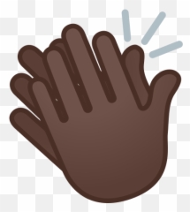Dark Skin Tone Clapping Hands - Transparent Emoji Clapping,Pray Hand Emojis