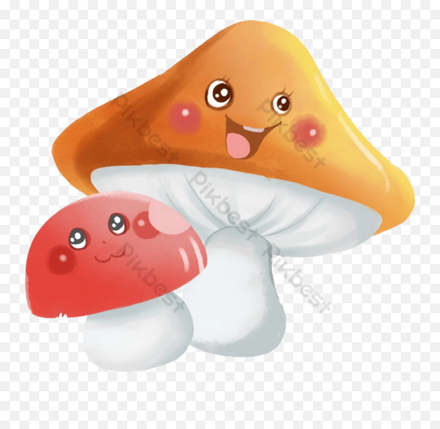 Hand Painted Mushroom Emoticons Psd Free Download - Pikbest Mushroom Emoji,Your Welcome Emoticons