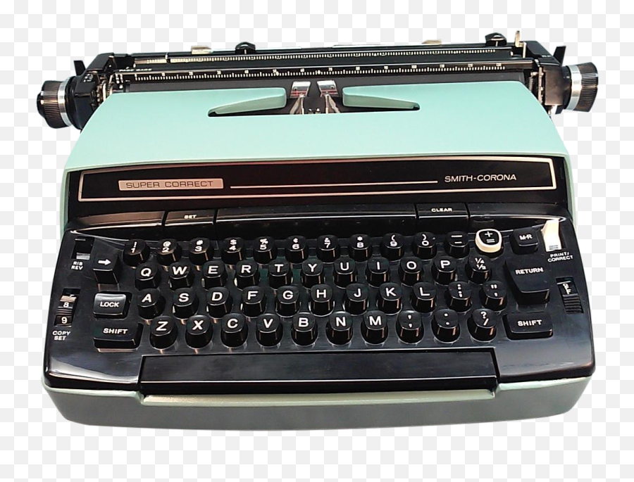 1963 Scm Blue Electric Typewriter - Olivetti Lettera 32 Emoji,