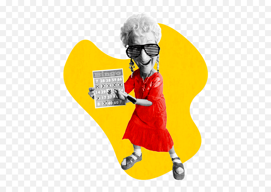 Bingo From Evenchilada - Old Lady Bingo Caller Emoji,Emotions Movie Bingo