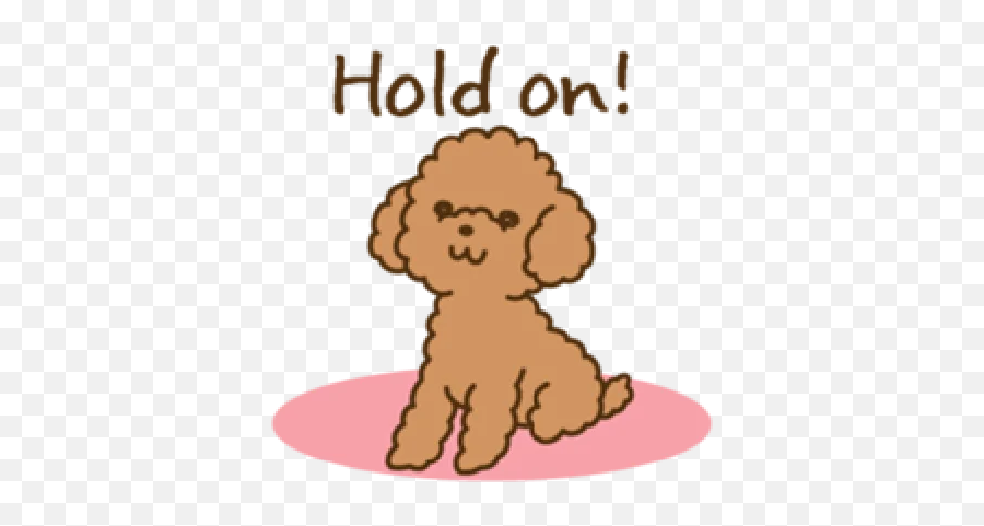 Telegram Sticker 21 From Collection Happy Poodle - Curly Emoji,No Show Poodle Emoticon