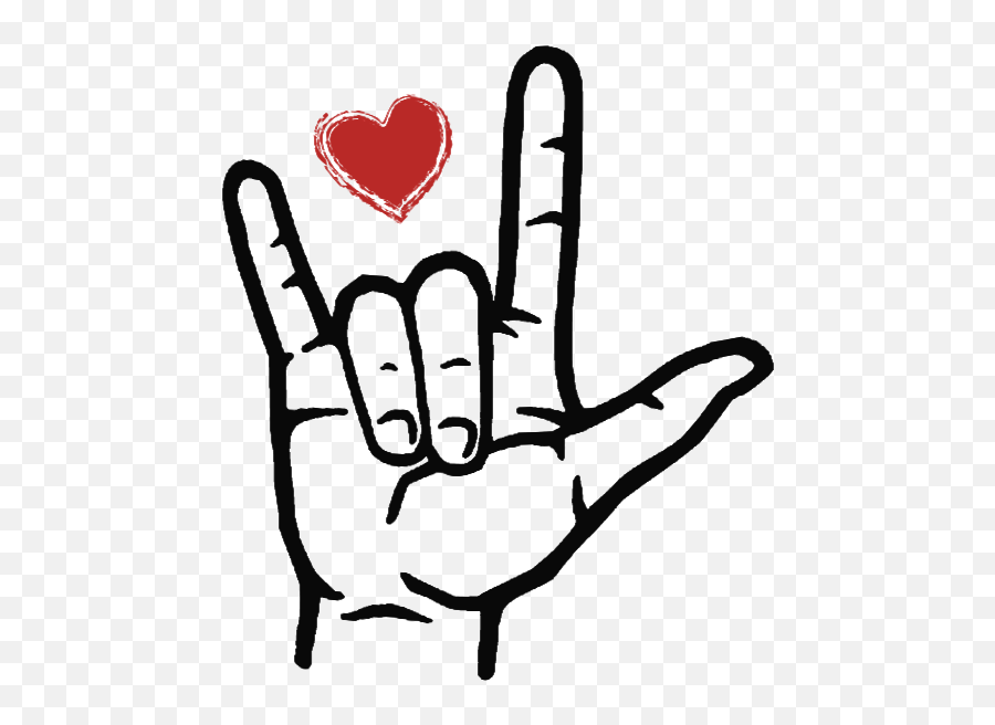 Love You In Sign Language Outline Clipart - Full Size Emoji,I Love You Hand Emoticon