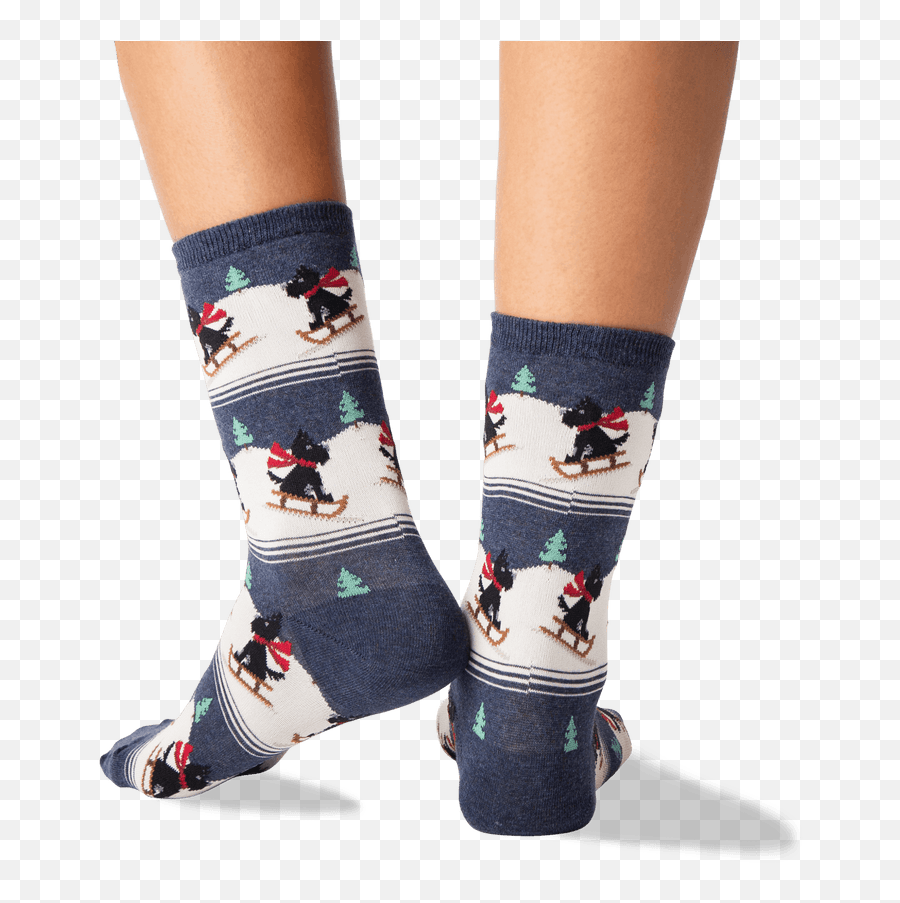 Womenu0027s Sledding Scottie Dog Socks U2013 Hotsox Emoji,Sledding Emoji