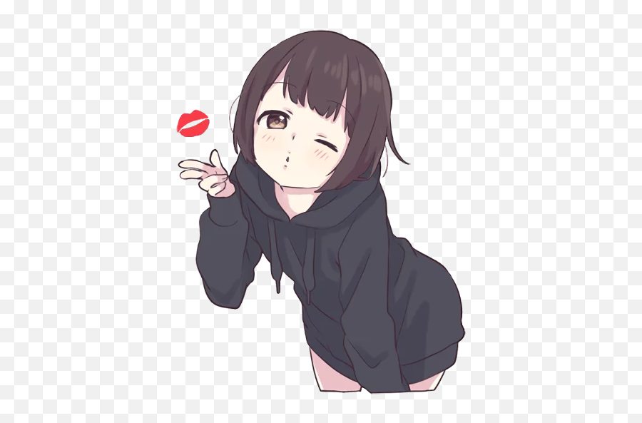 Telegram Sticker From Menhera Little Girl Eng Pack Emoji,Discord Emoji Ara Ara