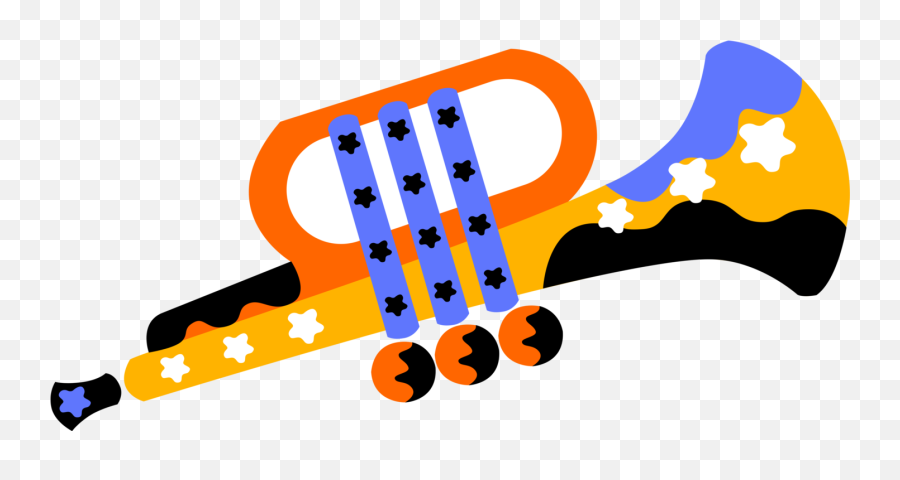 Vector Illustration Of Trumpet Horn - Dot Emoji,Emoji Violin Trumpet Saxophone