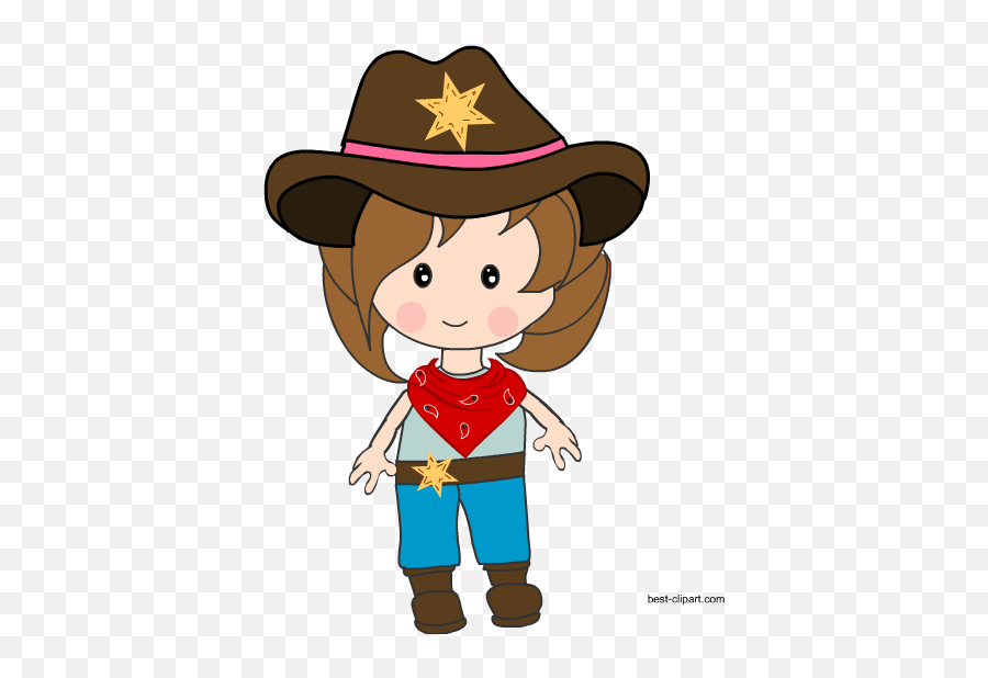 Western Cowboy Cowgirl Free Clip Art - Fictional Character Emoji,Cowgirl Emoji