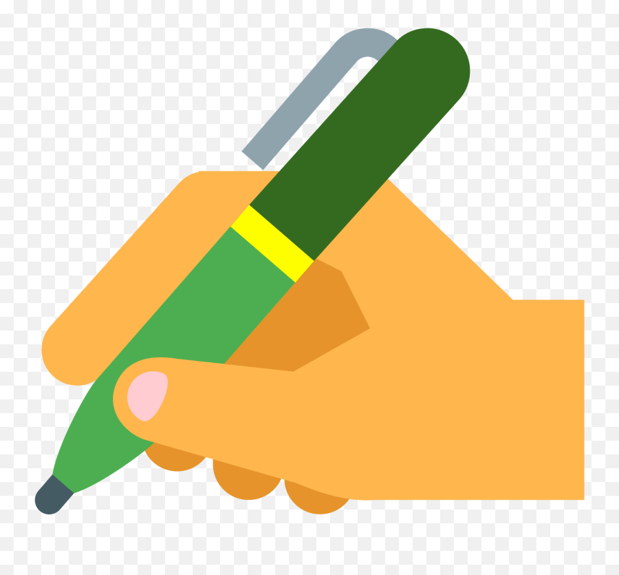 Black Hand Writing With Pen Png - Vector Pen Icon Png Emoji,Hand With Pen Emoji