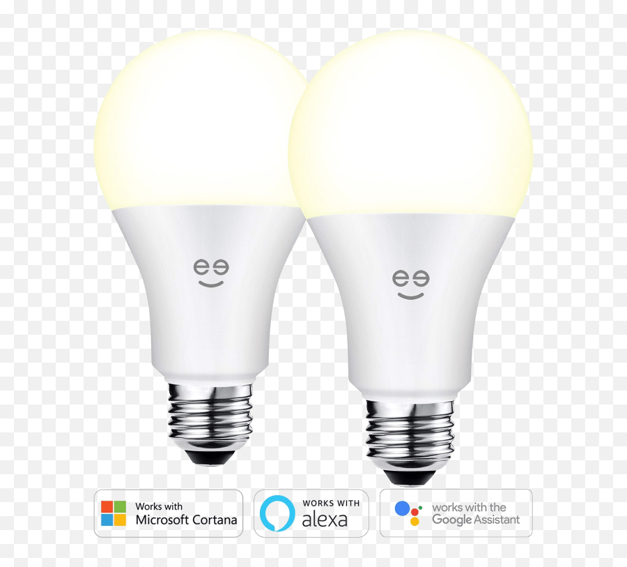 2 - Pack Geeni Lux 1050 Smart Wifi Led White Lights Incandescent Light Bulb Emoji,Lighting Storm Emoji