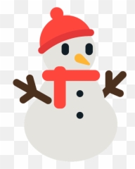 Snowman Without Snow Emoji Clipart - Emoji No Background Winter Kids,Snowman Emoji With Snow