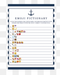 Anchor Bridal Shower Emoji Pictionary - Bridal Would She Rather,Guess The Emoji