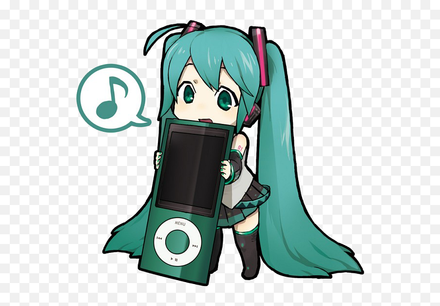 Hatsune Miku Chibi Musica Clipart - Miku Hatsune Anime Mini Emoji,Miku Emoji