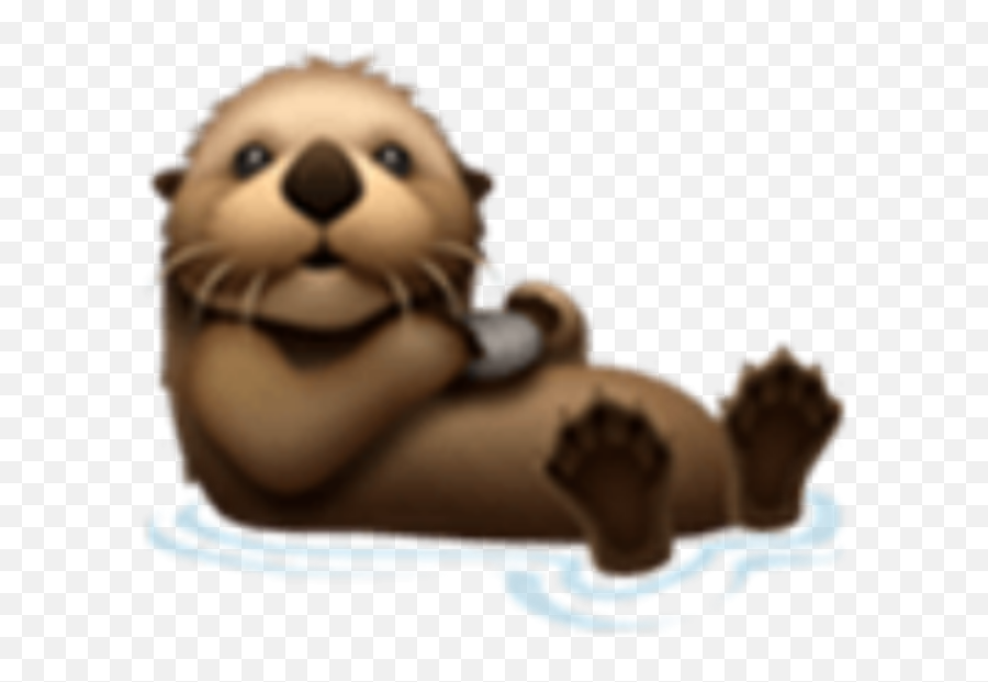 Otter Animal Emoji Iosemoji Sticker By Crazyzuzik - Otter In Water Emoji,Animal Emoji