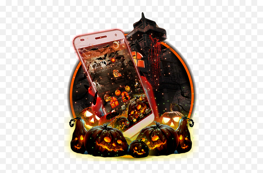 Scary Happy Halloween Theme - Smartphone Emoji,Witch Emojis Android