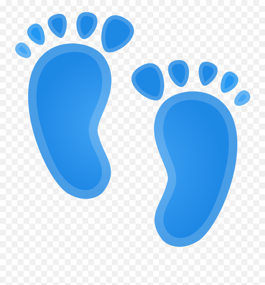 Footprint Clip Art Sandals Ancient - Blue Foot Print Emoji,Baby Boy Feet Emojis Clipart