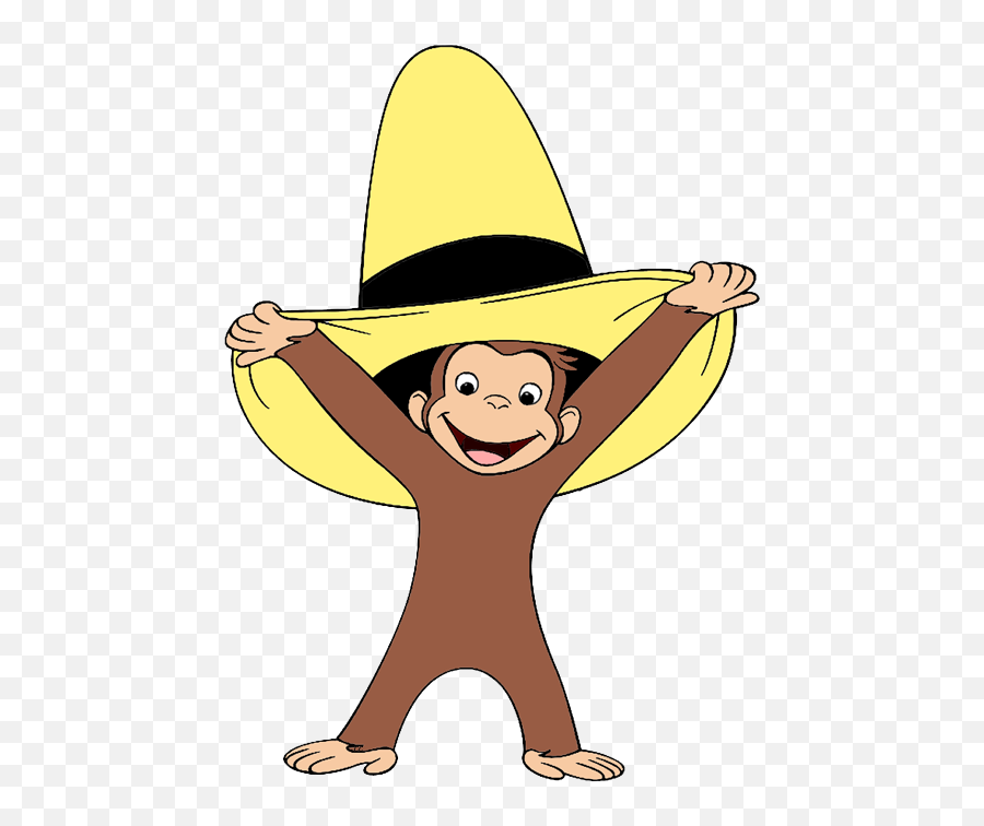 Marina - Cartoon Curious George Yellow Hat Emoji,Bizcocho De Emoji Para Ni?o