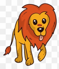 Cute Lion King Tongue Mane Tail Flat - Cartoon Kawaii Lion Emoji,Lack Of Emotion Lion King