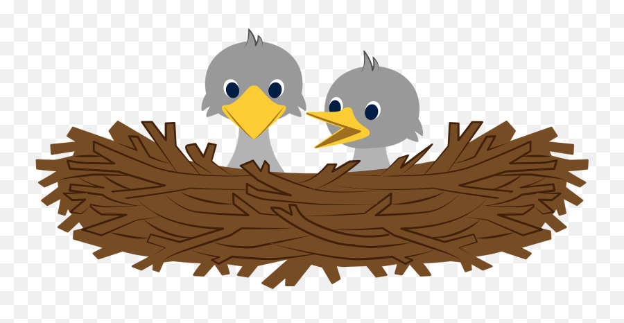 Bird Nest Clipart - Bird Nest Clipart Transparent Emoji,Flying Bird Emoji