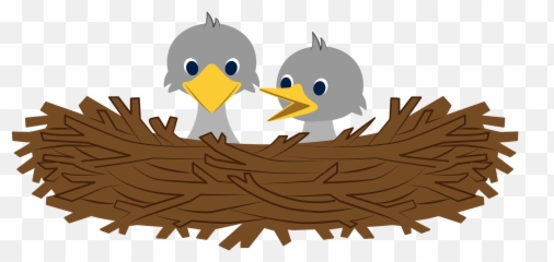 Bird Nest Clipart - Bird Nest Clipart Transparent Emoji,Flying Bird Emoji