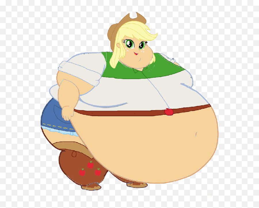 Obese Applejack Eqg - Joke Characters Ak1 Mugen Community Fictional Character Emoji,My Little Pony Applelack Emoticon