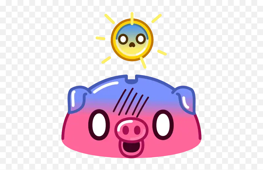 The Coin Sticker Pack - Stickers Cloud Emoji,Pink Pig Emoticon