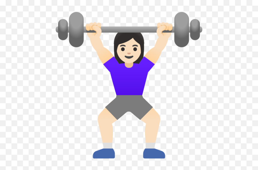 Woman Lifting Weights Light Skin Tone Emoji - Download For,A Bunch Of Muscle Emojis