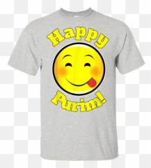 Happy Purim Smiley Emoji Sticking Tongue Out Funny T Shirt,Happy Purim Emoticon