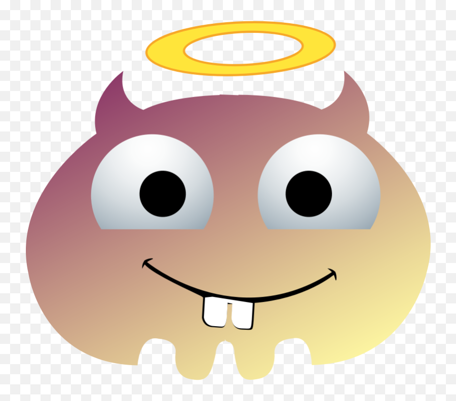 Angel Monster Cartoon Clip Art At Clker - Angel Monster Cartoon Emoji,Angel Wings Emoticon
