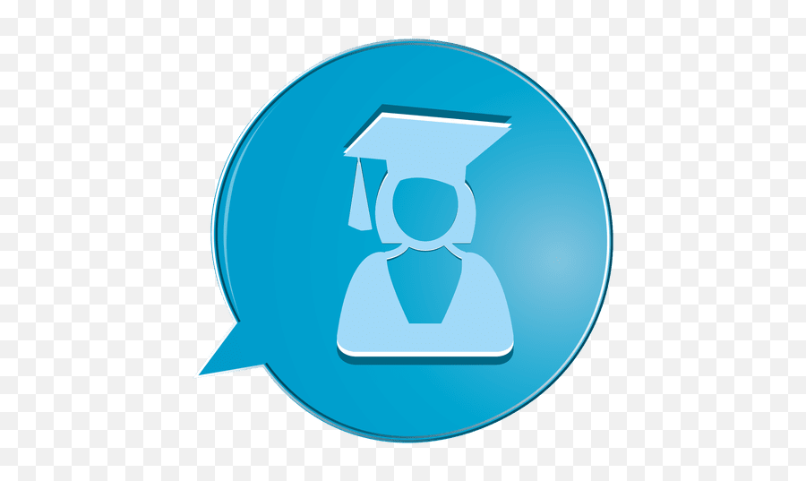 Female Graduate Bubble Icon Transparent Png U0026 Svg Vector Emoji,Graduation Emoticon Black And White