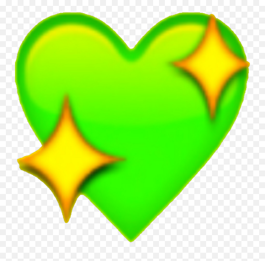Download Shiny Heart Emoji Png - Full Size Png Image Pngkit,Laugh Emoji Green Heart