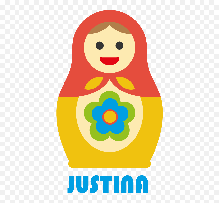 Matryoshka With Name Toy Decal Emoji,Russian Nesting Doll Emoji