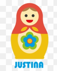 Matryoshka With Name Toy Decal Emoji,Russian Nesting Doll Emoji