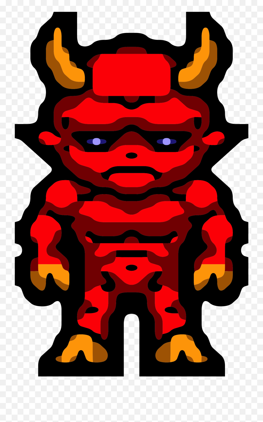Devil Clipart Demon Devil Demon - 8 Bit Monster Png Emoji,Purple Devil Emoji Costume