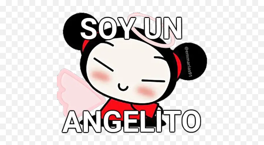 Pucca Stickers For Whatsapp - Sticker De Pucca Para Whatsapp Emoji,Emoji Angelito