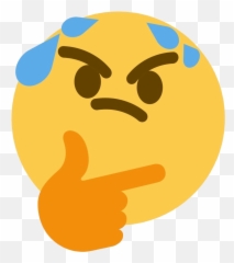Thinking Emoji - Discord Emojis Transparent Background,Poorly Drawn Thinking Emoji