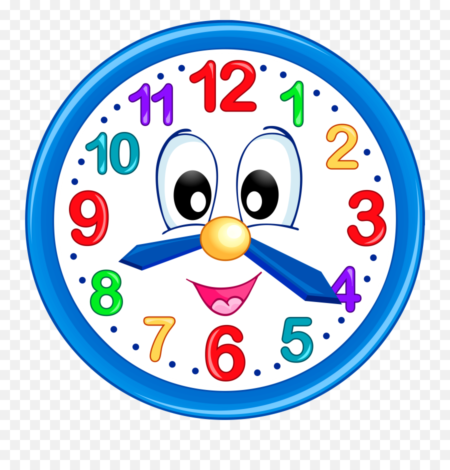 Cute Clock Png Clip Art For Kids - Clock Clipart Emoji,Kids Emoji Watch