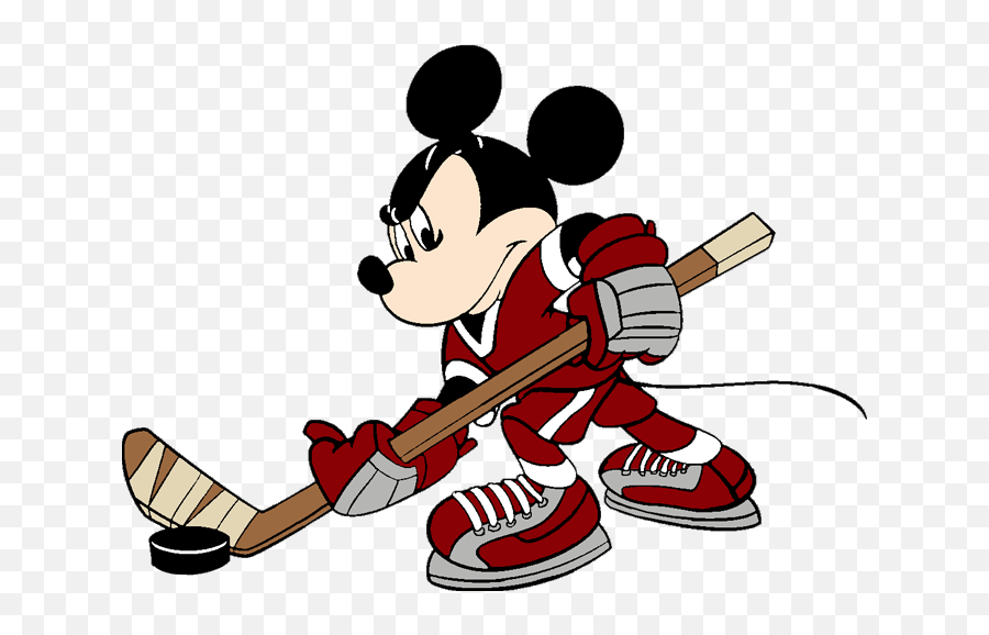 Hockey And Skating Clip Art Sports Images At Disney Clip Art - Mickey Mouse Hockey Gif Emoji,Hockey Stick Emoji