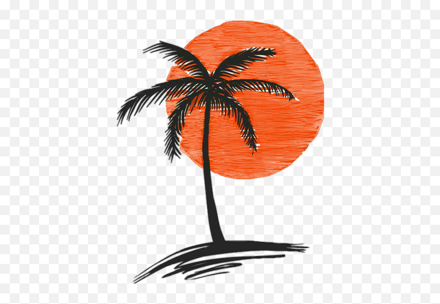 Palm Tree Sticker Challenge On Picsart - Palm Tree Sunset Transparent Emoji,Palm Tree Emoji