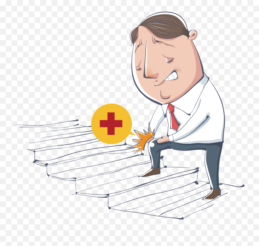 The Stairs Knock Clipart - Knee Pain Emoji,Emoji Pentagrama